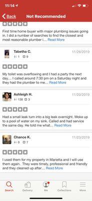 Here are our most recent reviews! Yelps crappy algorithm keeps hiding them if you don't Pay them for a business account for some reason!