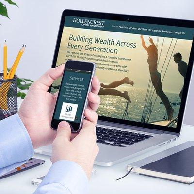 New website for Newport beach firm, Hollancrest Capital Management.