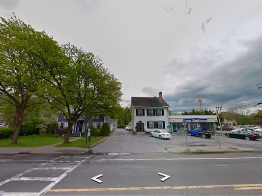 Main Street next to Post Office in Pleasant Valley