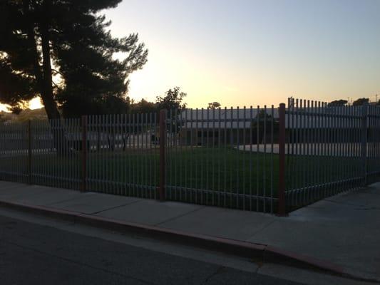 Entire school grounds are completely fenced in