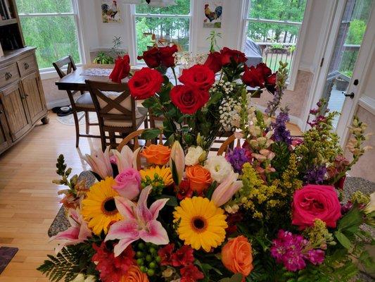 Mother's Day, flowers . All  from wonderful  Sherwood's  Flowers and Gifts