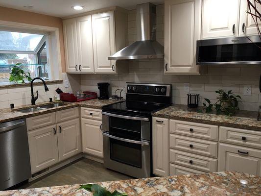 New kitchen with tile flooring