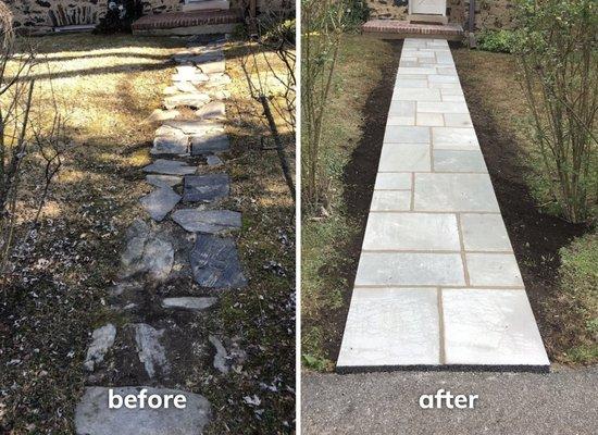 Flagstone walkway