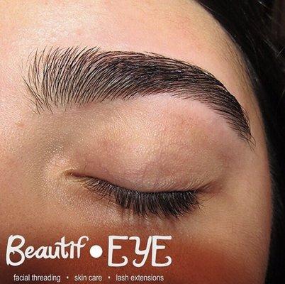 Brows perfectly Threaded at Beautif-EYE.