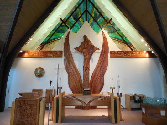 The altar and front of the church