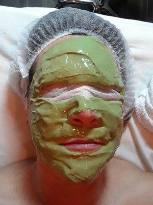 rubber green tea antioxidant mask