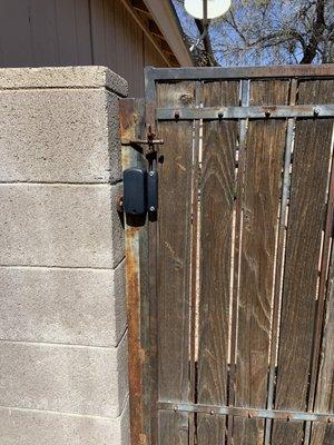 Outdoor gate sensor install