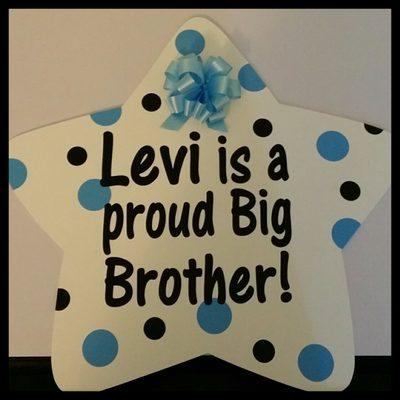 Sibling Star Sign Stork Rental Fayetteville, NC Sandhills Baby&Birthday Signs 910-723-4784