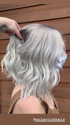 Icy silver blonde