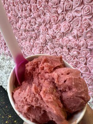 Strawberry Mango sorbet. Dairy and Gluten free!!