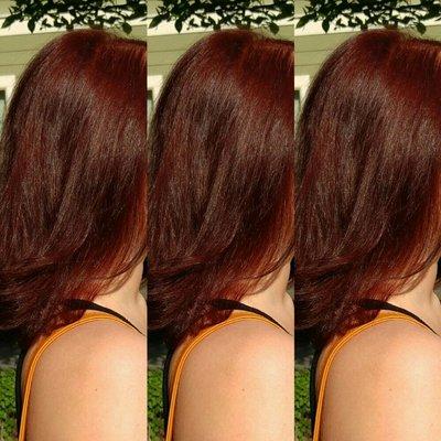 Red, red wine colored hair