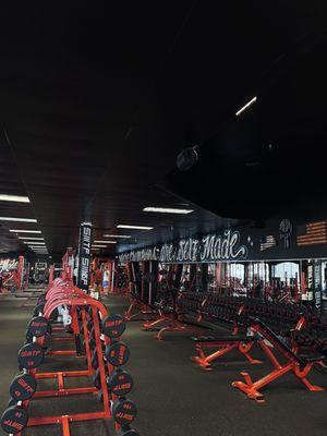 Free weights section