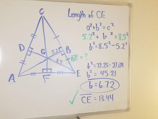 Geometry with one of the 10th graders