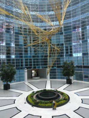 Building interior lobby where Plaza Research is located