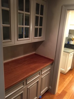 After:cabinet painting,countertop stainless