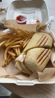 Turkey club w fries