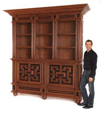 Award winner 2012. CWD 19th Design portfolio. Dutch renaissance armoire, American walnut and ebony. Design by François Langin