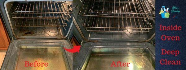 Stove interior cleaning is part of the deep cleaning process. It definetly take some time but the result is stunning.