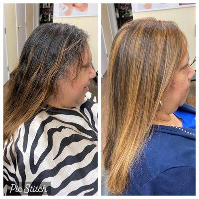 Mash, beauty salon, color, and highlight