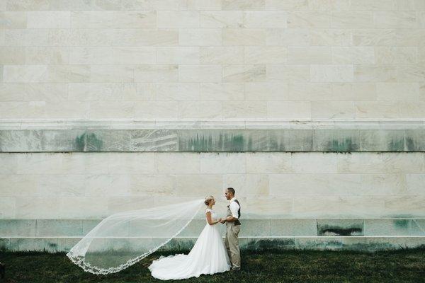 Gorgeous veil shot at the Toledo Museum of Art.