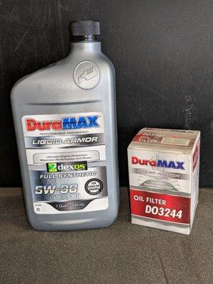 Full Synthetic Oil (up to 5 qts.) & Filter change $59.95