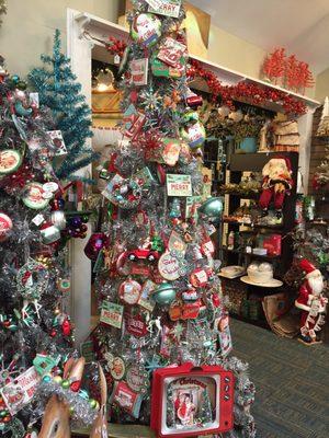 Lots of themed trees like this vintage Santa tree