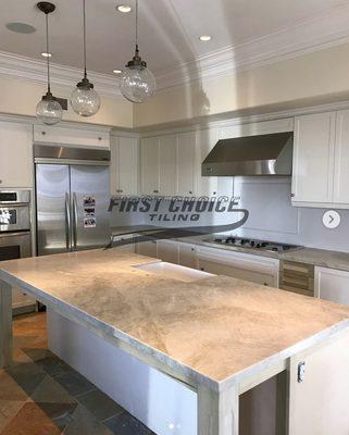 Countertops, backsplash, walls, floors, First Choice Tiling does it all.