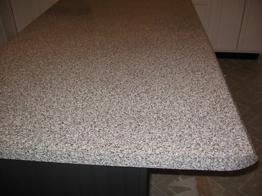 Kitchen remodel with new countertops.