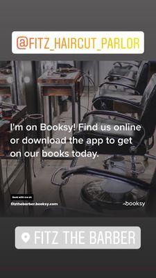 Booksy app for appointments