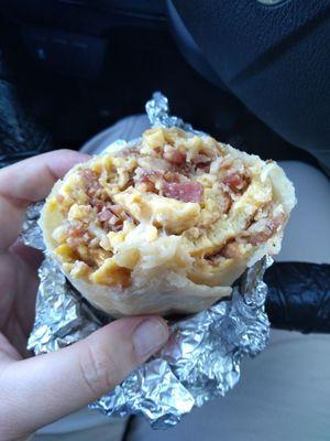 Aztec Bacon & Egg Breakfast Burrito