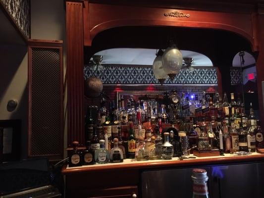 Left side of bar