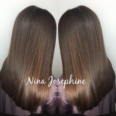 Keratin smoothing treatment