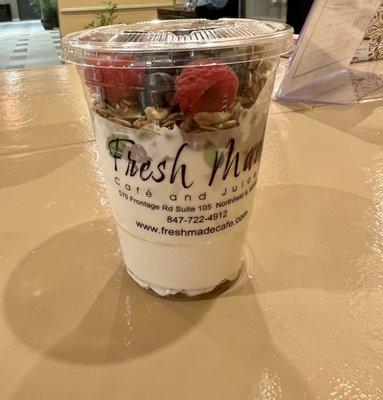 Our Greek Parfait is the perfect breakfast for those on the go. Packed with fresh and delicious ingredients, this meal is sure to please.