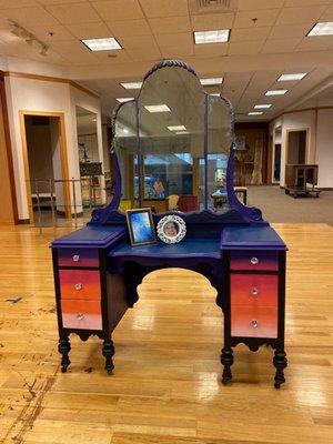 Beautiful Ombré Vanity- Courtesy of Nancy Hamski's Family (Painted by Bella of Uniquely Lo.Co)