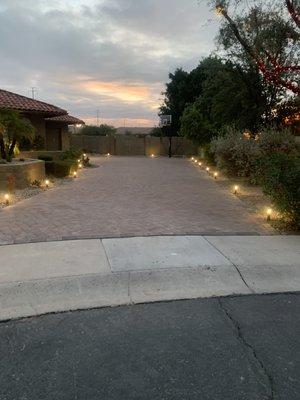 New pavers and landscaping lights