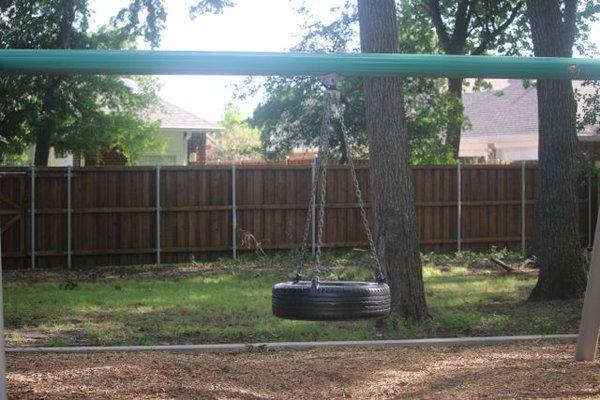 Brentwood Park Tire Swing. Photo by Happy Tails Pet Pal, LLC.