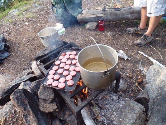 Cooking dinner