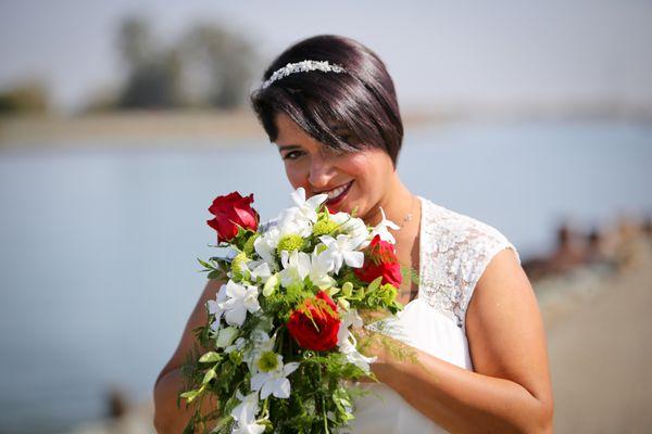 Wedding hair and color by Tony! I have short styled hair and Tomy made it look awesome!