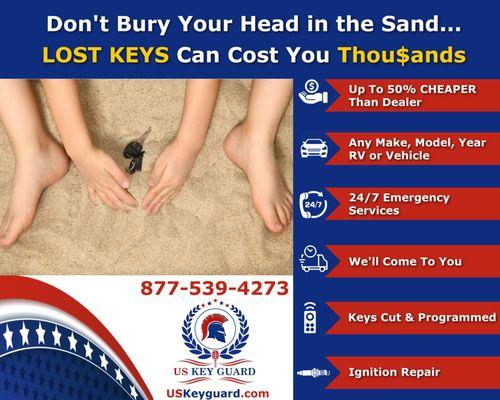 Care keys, duplicated, laser cut, programmed and guaranteed or you don't pay! call for details 877-539-4273