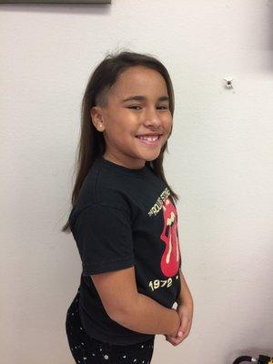 Very cool lil girl came in for her side shave n haircut  Trending