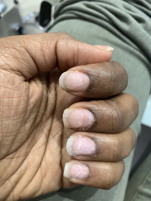 Removed all my acrylic even though I only asked for a fill in