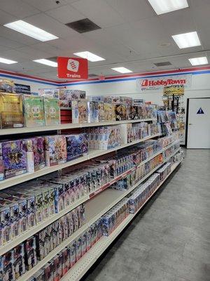 Shelves and shelves of Gunpla.