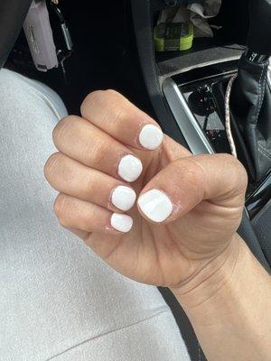 White dip powder nails