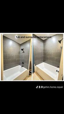 Tub and surround replacement