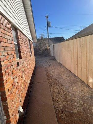 Fence installation.