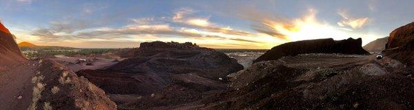 Did you know a cinder mine could look so beautiful?  Those colors, wow!  Arizona sunsets never disappoint.