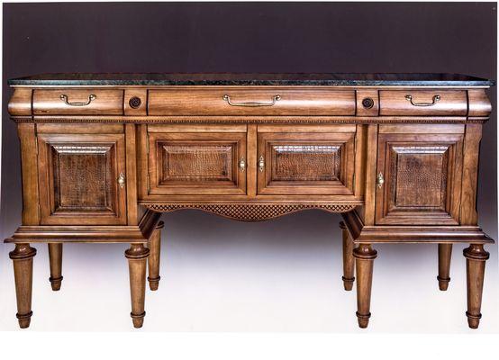 'ANTIQUITY' Sideboard by Award Winning Furniure Designer/Maker Jerry Whittington. Cherry & Leather - Curator Style Appeal!