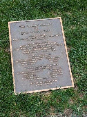 Deaf School Park Historical Marker, Columbus