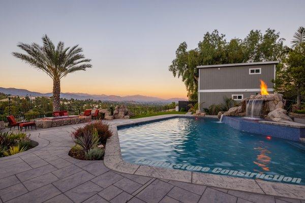 Pool with Waterfall