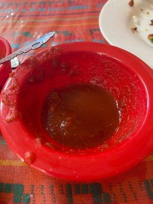 Tomate paste, not salsa.